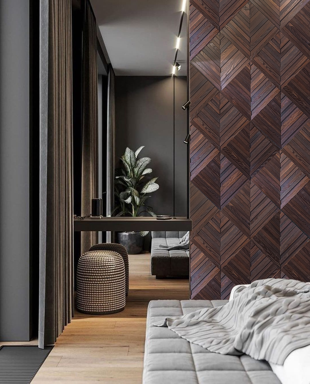 Стеновая панель Tarsi Колос 390х390 мм Термоясень/брашированный/масло